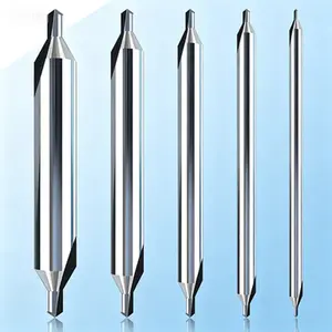 5pcs Long Center Drill Bit Set, M2 HSS 60-Degree Angle 4'' Overall Length Center Drill Bits Kit, Countersink Tools for Metalworking Lathe Milling, Reusable Precision Countersinking Bits, Size 1.0 2.0 3.0 4.0 5.0, High-Speed Steel Lathe Center Drill Set