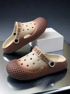 Sporty Unisex's Thick Sole Clogs, Sport Breathable Comfortable Clogs, Non-slip Soft Sole Beach Slippers, Fashionable Shoes for Indoor & Outdoor Wear, Footwear