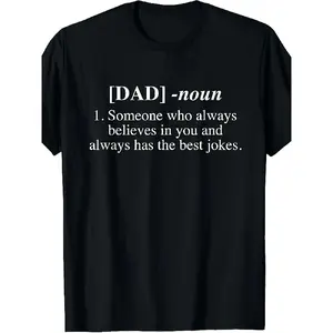 Funny Dad Definition T-Shirt - Humorous Father'S Day & Christmas Gift for Men - with Text - Lightweight Everyday Casual Shirt - Funny Dad Jokes Apparel - Birthday Present for Dad - Funny Dad Gift Idea - Funny Dad Saying - Dad Noun Graphic Tee - Retr