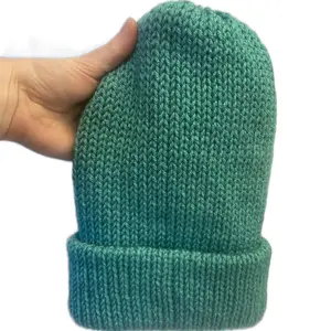 Teal Knit Cuff Beanie