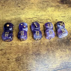 Amethyst Six-Side Dice (Pair of 2)