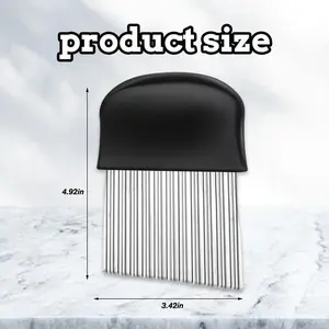 2 Counts Large Crinkle Cutter, French Fry Slicer, Potato Knife Cutter, Wavy Chopper for Fruit Vegetable, Stainless Steel Blade Cutting Tool for Kitchen