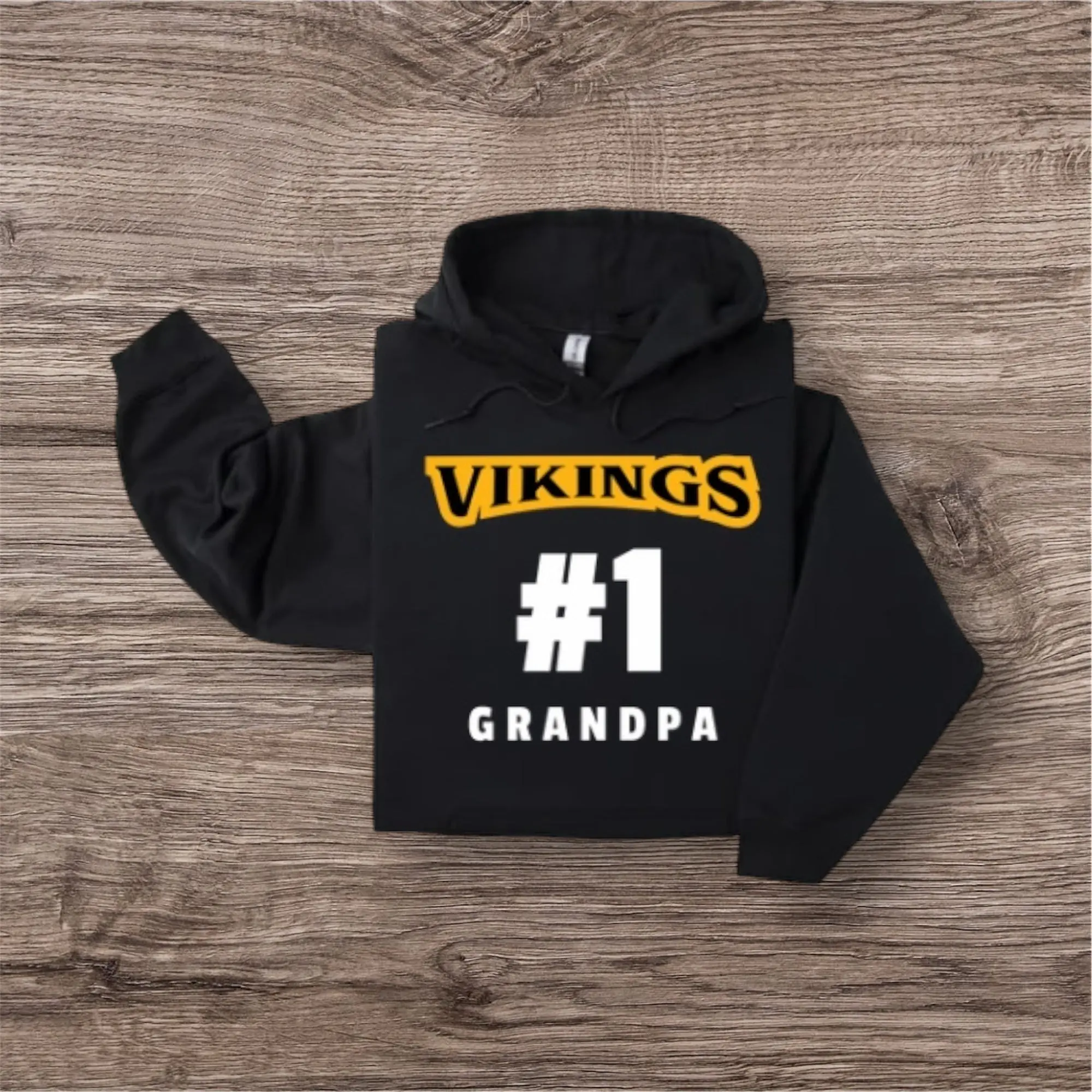 ‘Vikings #1 Grandpa’ Adult Hoodie