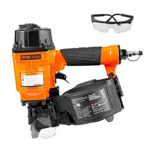 fathersdaygift VEVOR Coil Siding Nailer MCN55, 1 inch to 2-1/4 inch 15 Degree Pneumatic Siding Nail Gun, 70-120PSI Air Coil Nailer for Siding, Pallet Sheathing, Fencing, Decking