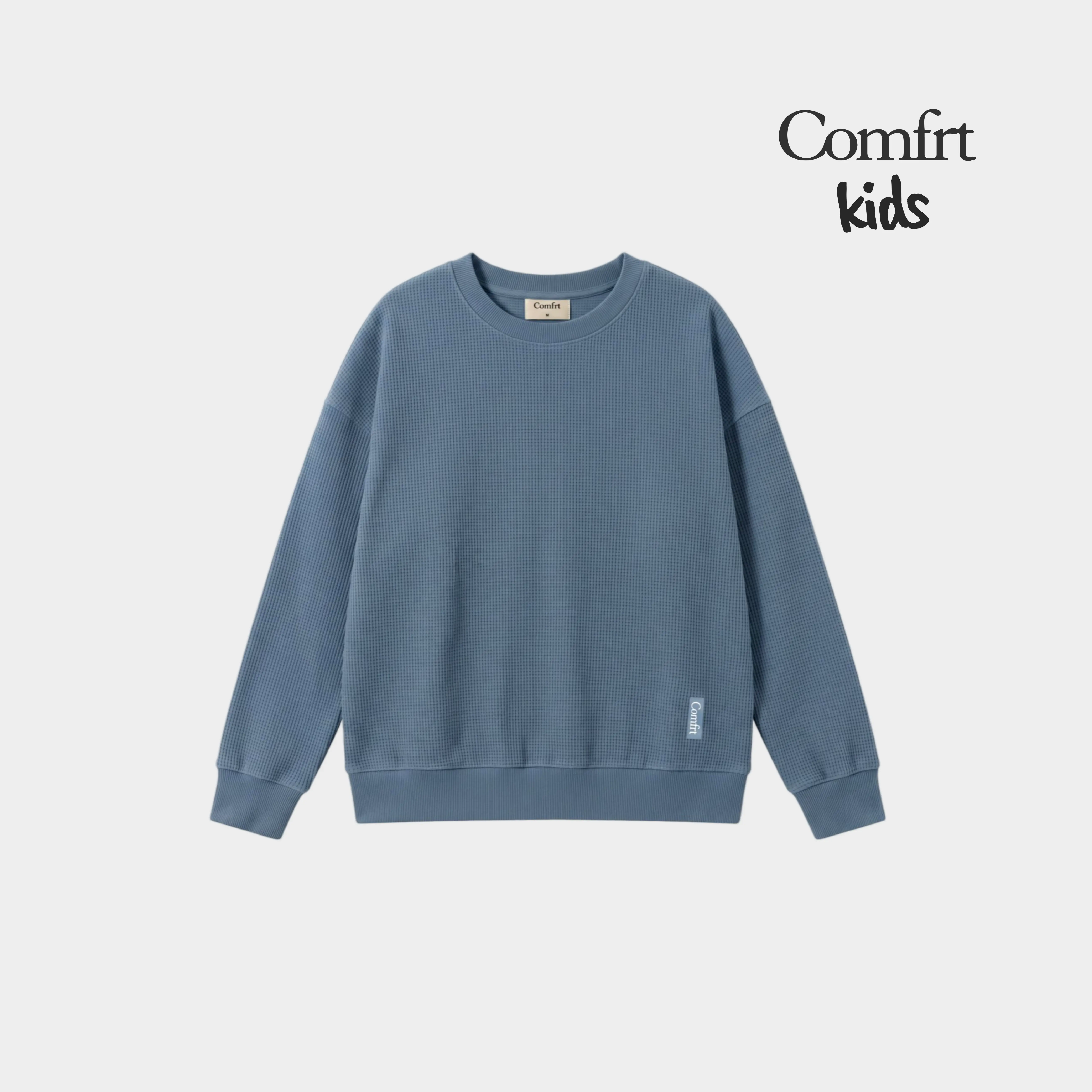 Comfrt Kids | Waffle Long Sleeve Playtime | Soft Kids Waffle Knit Long Sleeve Top & Pajamas