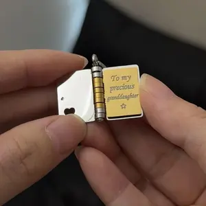 Book Necklace for Granddaughter My Little Star Necklace of Love & Blessing, Perfect Gift for Birthday, Graduation, or Christmas