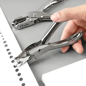 Metal Manual Single Hole Puncher, Student Stationery A4 Paper Binding Machine, Office File Organization, Easy Operation, Fits A4 Papers, Smooth Hole Puncher