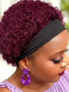 6 Inch Headband Pixie Wig Human Hair No Lace Wig for Women Daily Use, human hair wig, Comfortable Fit