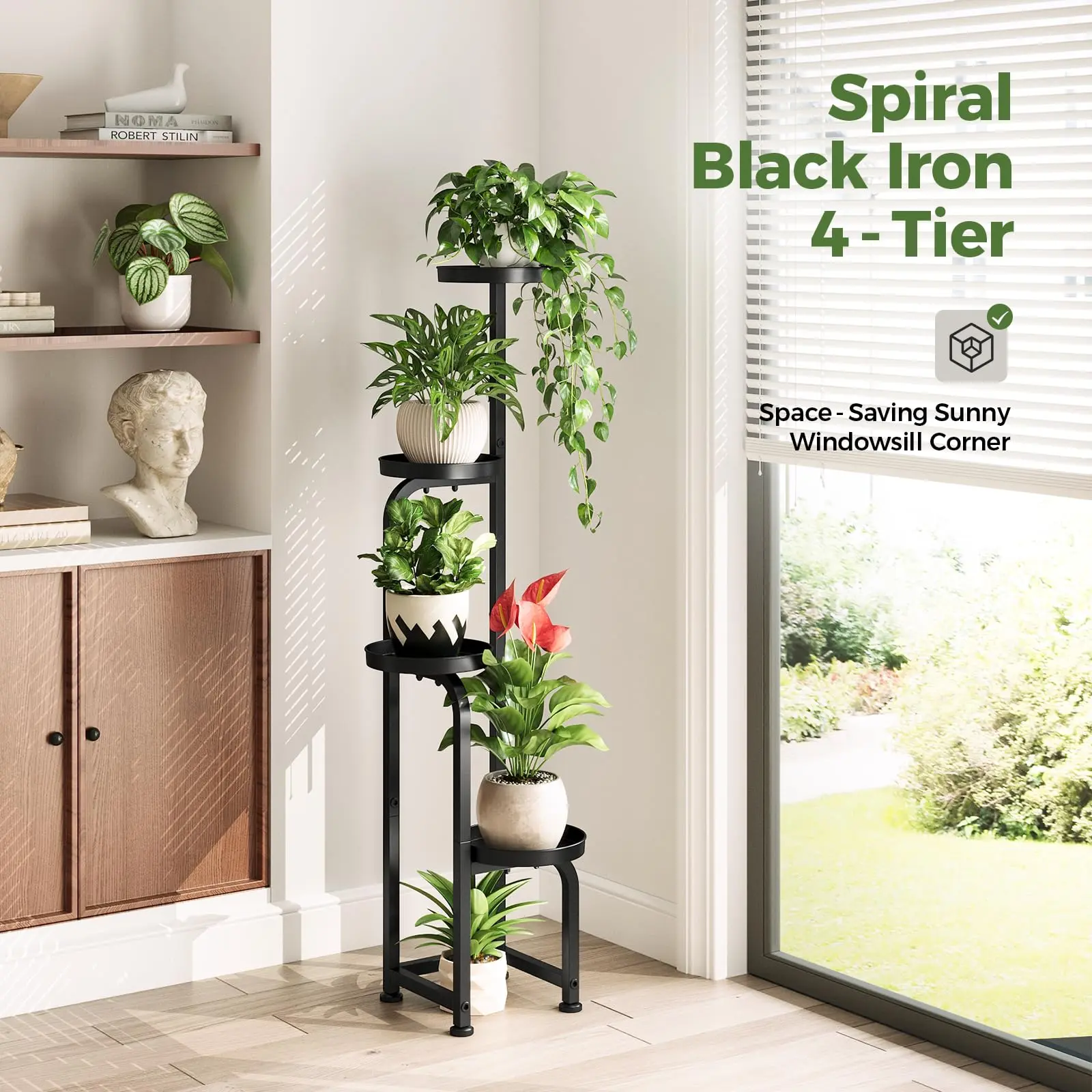 Plant Stand Indoor Outdoor 3 Tier 4 Tier 5 Tier Metal Plant Shelf for Multiple Plants Corner Flower Holders for Living Room Balcony Bedroom Patio Garden memorial day sale