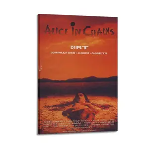 Alice in Chains Dirt Poster for Bedroom Aesthetic Canvas Wall Art Living Room Posters Painting Picture Print Modern Family Decor Artist Bathroom Poster