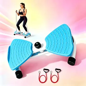 Adjustable Split Pedal Twist Exercise Machine with Resistance Bands, Silent Household Full-Body Workout Fitness Equipment for Daily Indoor Training