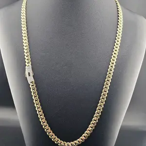 14k Gold Monaco Design Necklace, 24-in, 6.5mm