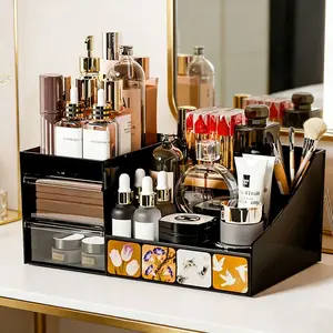 Drawer Desktop Organizer Box, Bathroom Cosmetics Rack, Lipstick Holder for Living Room and Bedroom, Storage for Men's Skincare and Tools, Cosmetic Organizers