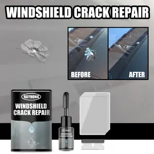 Car windshield crack repair fluid, windshield adhesive, crack and fissure repair agent