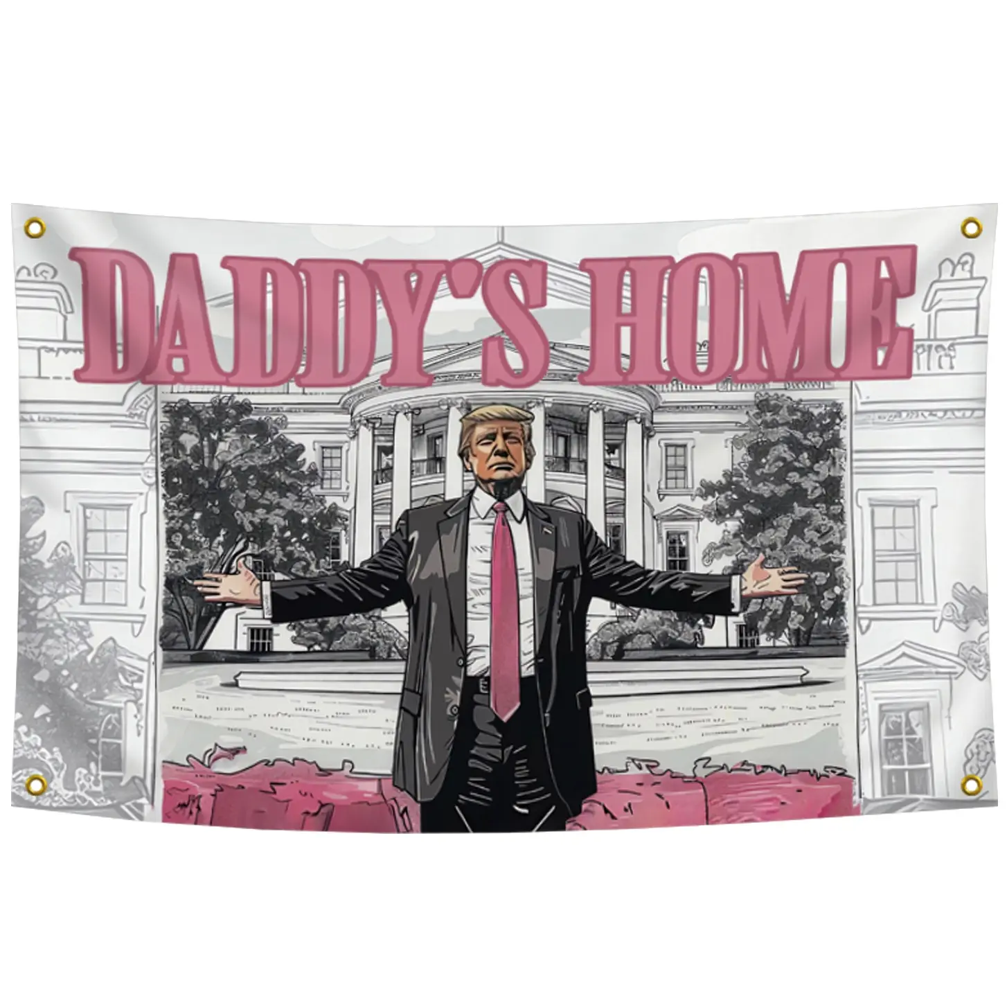 "Daddy's Home" Decorative Polyester Tapestry, 3x5 Ft Durable Tapestry Wall Hanging for Home Decor Supplies, Decorative Tapestry, Durable Decorative Tapestry