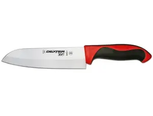Dexter Russell S360-7R-PCP 7 Inch Blade High Carbon Steel Santoku Knife Red Handle