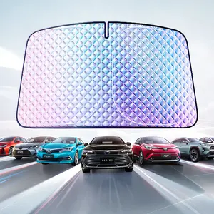 Foldable Anti-UV Windshield Sunshade, Car Sun Shade for Windshield UV Rays and Heat Sun Visor Protector,Keep Car Cool,Easy to Use with Storage Bag for Sedan SUV