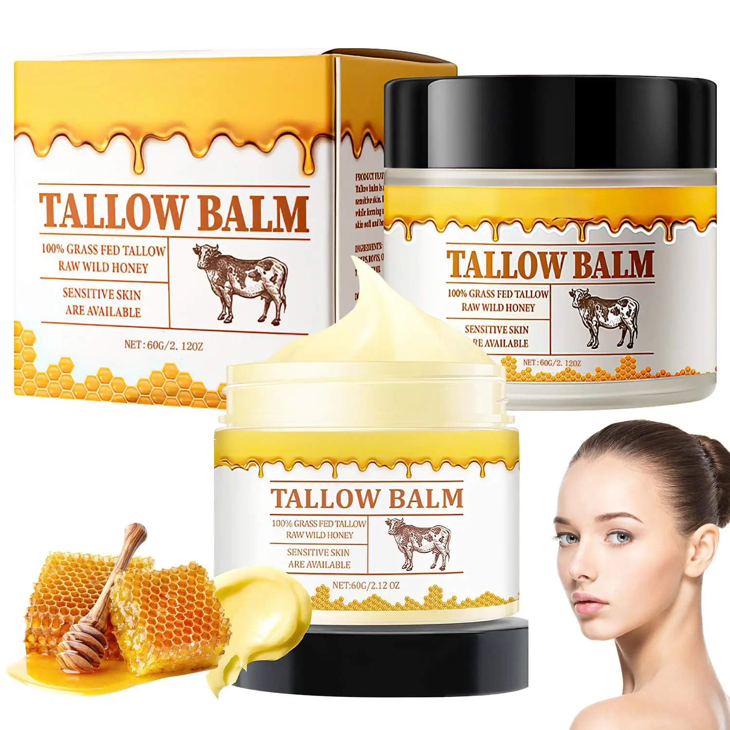 Butter & Honey Skin Cream 2.12 Oz, Shea Butter Moisturizer, Body Care Hydrates, Nourishes, Soothes, and Comforts