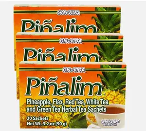 3 Pack Combo GN + VIDA Pinalim Piñalim Natural Health Tea Caffeine Free Herbal Tea Bags with Senna Leaf & Green Tea Adult Dietary Supplement