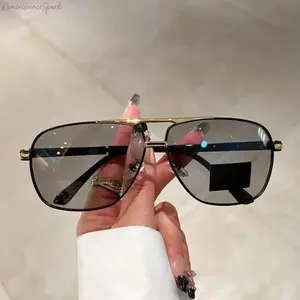 2026 Retro Extra Large Frame Sunglasses, Unisex Polarized Photochromic Eyewear, Double Bridge Stylish Shades with UV Protection Perfect for Driving, Travel, Fishing & Everyday Outdoor Use