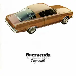 1965 Plymouth Dealer Color Sales Brochure Barracuda Fastback Features fc4