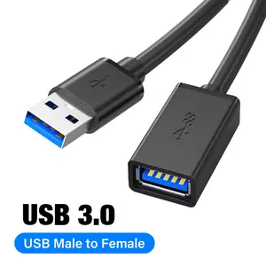 USB 3.0 Extension Cable Male to Female, High-Speed 5Gbps Data Transfer Rates, Power Output 10-20w, Plug-And-Play, for Computer, Laptop, TV, PS4, Xbox, SSD, Camera, Printer, Mobile, Tablet, Cellphone, Smartphone