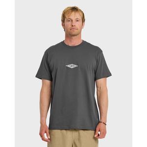 Quiksilver | Work Ship Embroidered Short Sleeve T-Shirt | Men's Embroidered Logo Graphic Print | Everyday Wear