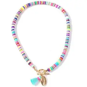 Bohemian Female Tassel Wild Beaded Necklace For Girls Fashion Comfort Necklaces for Everyday Wear Summer Charm Necklace For Girls Fashion Viral Shell Necklace for Women latinaaccessories