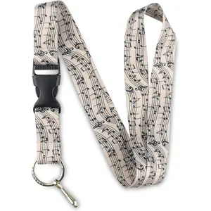 Colorful Lanyard for , ID Badges, and Accessories -  Lanyard with Quick Release Buckle and Flat Ring.