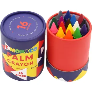 Crayons for Toddlers, 16 Color Non Toxic Large Crayons for Kids, Safe for Babies and Children Flower Monaco