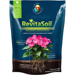 RevitaSoil, 4 lb -  Soil Revitalizer - worm Castings (Worm Castings) Plus  Nutrients & Biology - Grow 3X , Amendment for Gardens, Potted , Raised Garden Beds