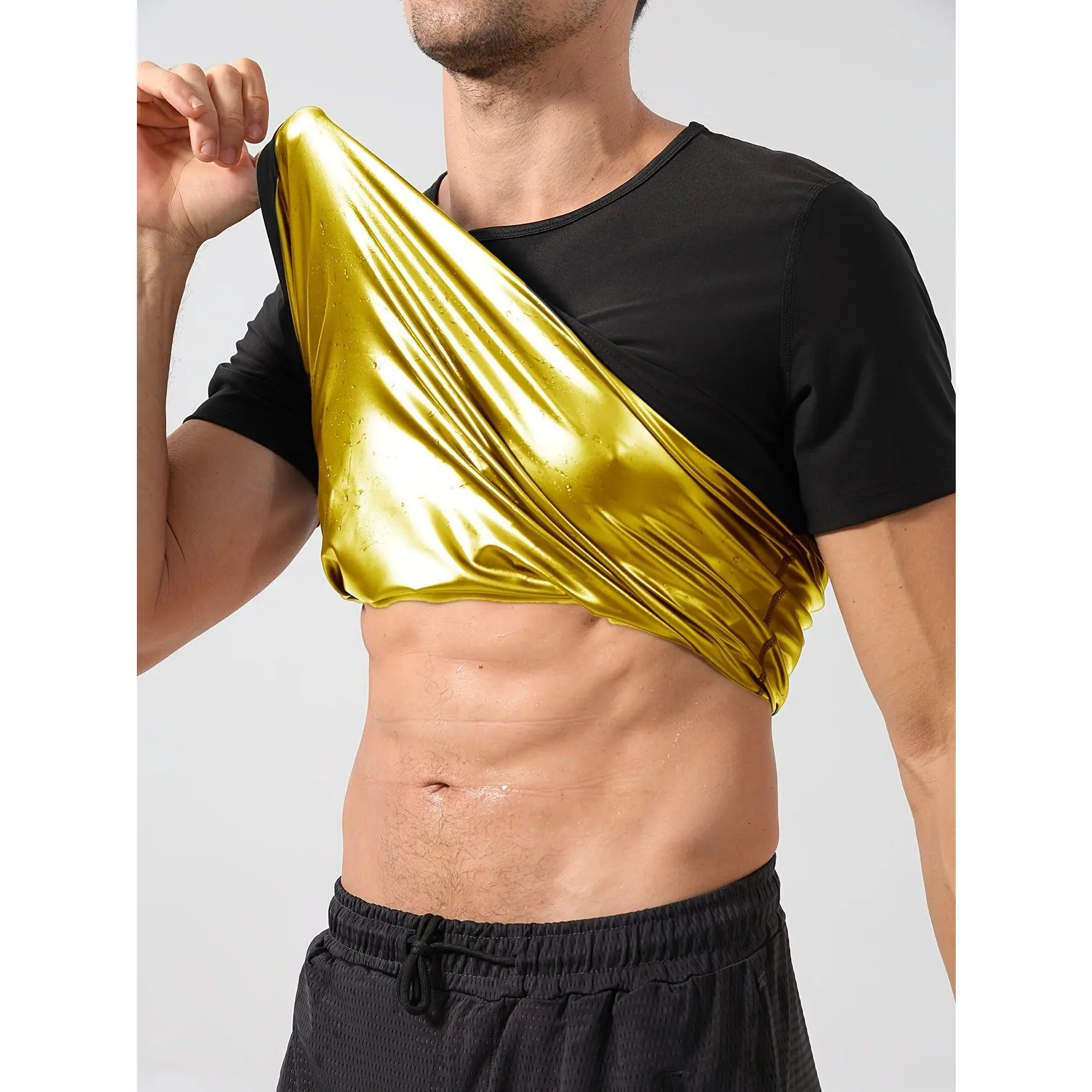 Trendy Sauna Short Sleeve Sweat Shirt