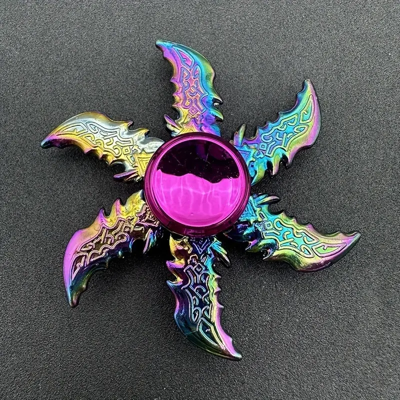 1pcs Cool Fingertip Spinner Alloy Pressure Relief Toy, Long-lasting Novel EDC Toy, Suitable for Birthday, Christmas and Halloween Gifts