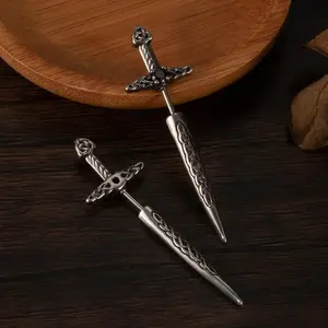 New Fashion Stainless Steel Sword-Shaped Ear Studs for Friends and Family Personality Gift Men and Women