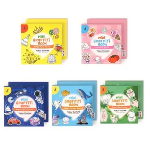 5pcs Mini Coloring Book, Art Enlightenment Coloring Book, Portable And Compact Painting Book, Graffiti Painting