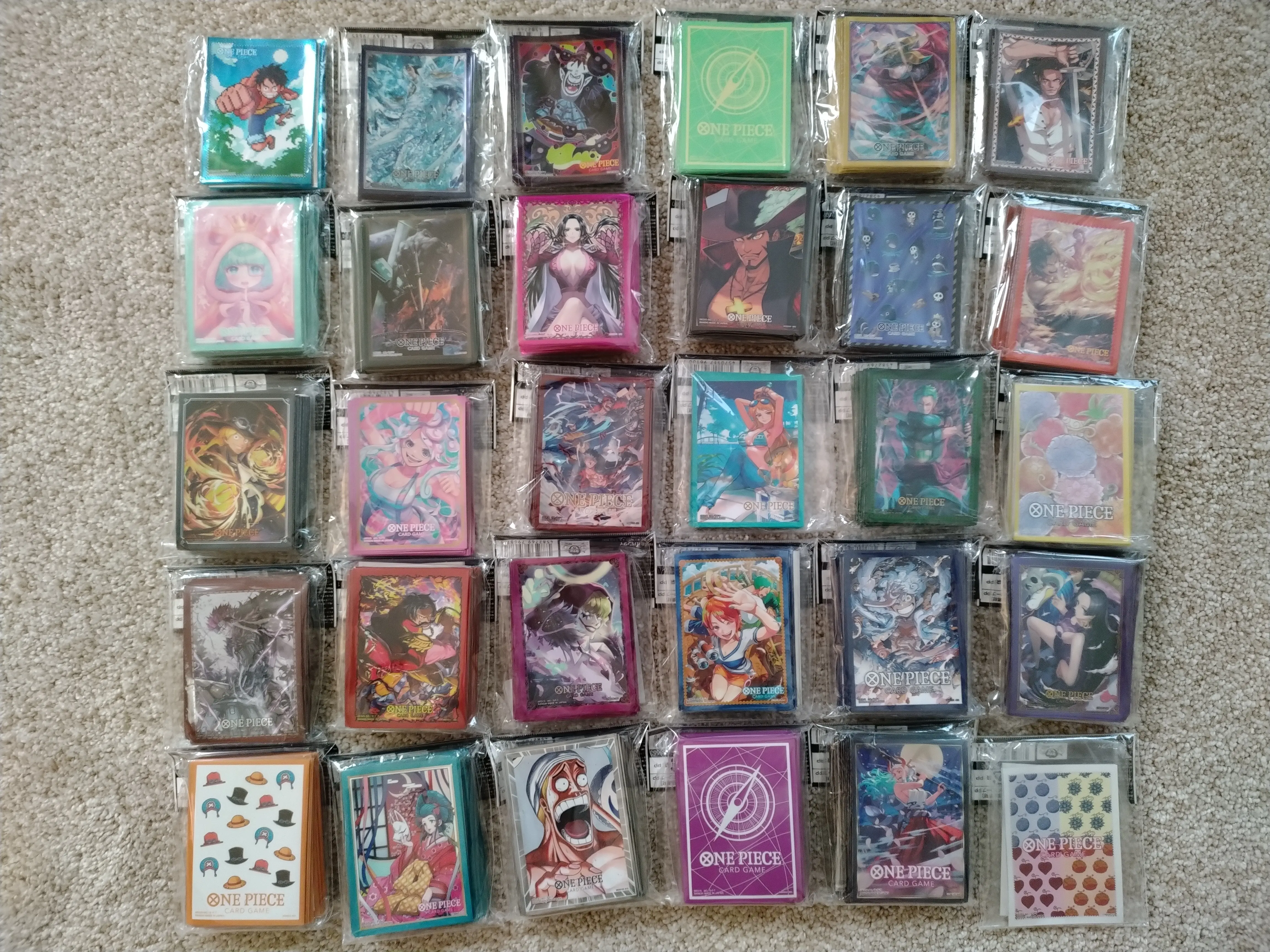 50 One Piece Card Sleeves Authentic Variety Bundle