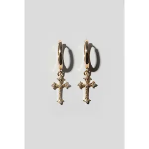 Cross Huggie Earring