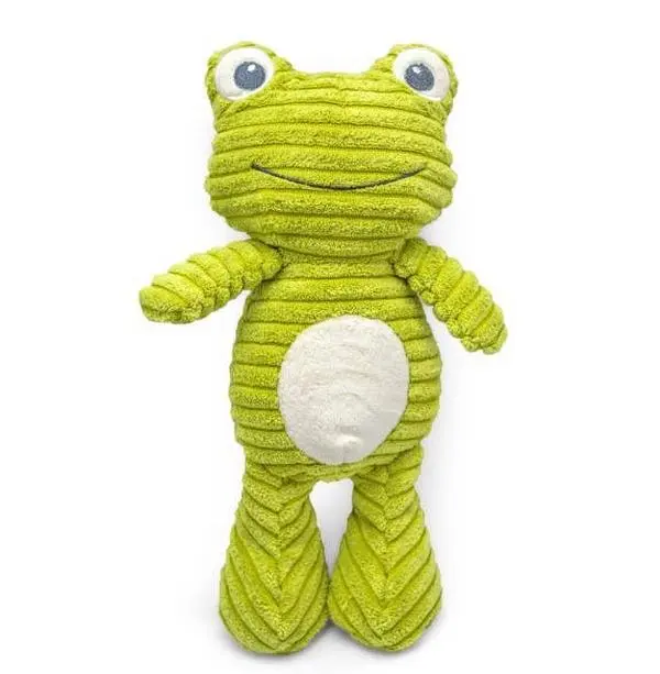 ThoozyPet Tuff & Cuddly Squeaky Plush Frog Dog Toy, 12.5in, Rawhide-Free Squeak Plush Toys for Dogs, Rawhide-Free Plush Toys