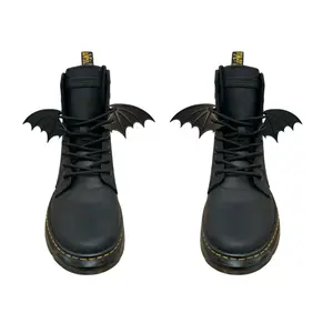 Vampire Bat Wings Black Custom Lace Accessories For Boots