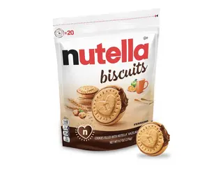 Nutella Biscuits Cookies Filled with Nutella Hazelnut Spread, Sweet Snack Pack, 9.7 oz