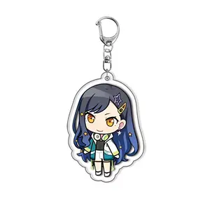PJSK Kawaii Cute Anime Characters Acrylic Keychain Ornaments Girls Cartoon Backpack Charm Keyring Jewelry Accessories Gifts Toys
