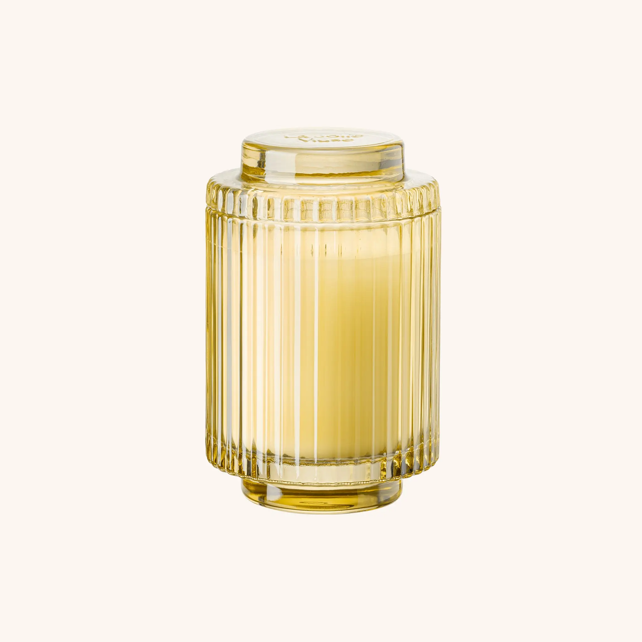 LA JOLIE MUSE Amélie Yuzu & Neroli Scented Candle - Yuzu, Orange Blossom, Cedarwood | Natural Long-Lasting Soy Wax | Up to 120 Hours Burn Time | Clean Burn | Citrus Scent | Aesthetic Home Décor | Copper Ribbed Glass