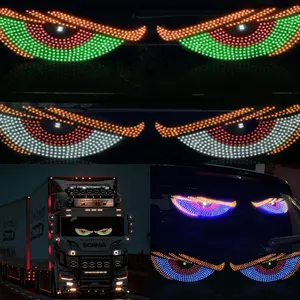 Yobis Car Windshield LED "Demon Eye" Light,   Car Exterior Accessories,  Truck Van Car Demon Eye Car Sticker,   Truck Accessories ，USB Plug and Play LED Car Ambient Light, Exterior Decoration Light,  Cars Accessories, Auto Accessories