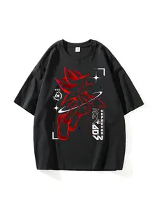 Men's T Shirt Vintage 90s Shadows Hedgehogs T-Shirts Fashion Summer Tees Y2K Basic Printed Tops