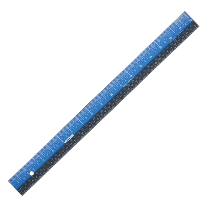 VICTOR® 18-in Stainless Steel Easy Read™ Measuring Ruler, High Contrast, Dual-Scale Markings, for Classroom & Art Projects