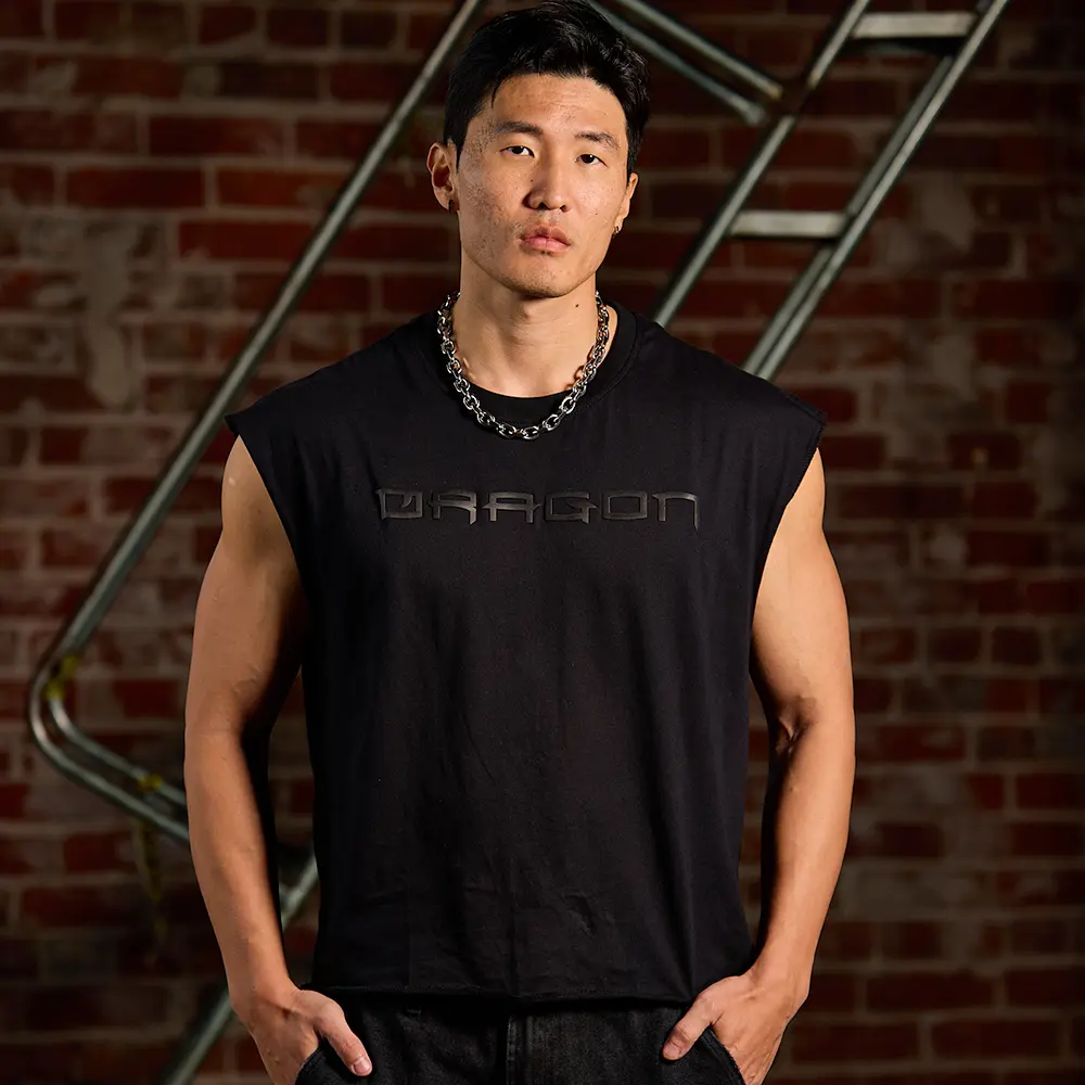 Dragon Pharma Cut-Off Tank - Bold Athletic Style - Lightweight & Breathable Premium Fabric - Full Comfort Mobility