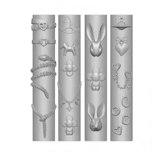 Punk Belt Buckle Nail Mold Heart Chain Clover Bear Rabbit Head Love Lock Bag Y2K Millennium Sweet Cool Trendy Toys Y2K Punk Resin Molds Set Silicone Jewelry Making Moulds for UV Epoxy Resin DIY Crystal Heart Chain Bunny & Bear Charms Gummy Cute