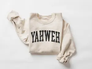 Yahweh Sweater,Christian Sweatshirt,Spiritual Outfit,Church Sweatshirt, Prayer Gifts, Gift For Believer, Religious Shirt, Faith Over Fear