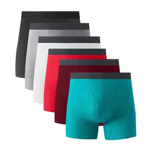 2pcs Man Mid-Long Boxer Shorts Underware Cotton Men's Panties Male Extended Wear-Resistant Legs Plus Size Mens Underpants Short