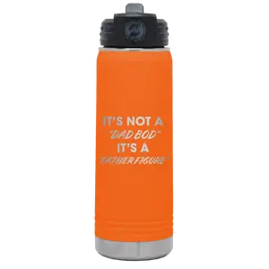 Personalized Dad Bod 20 oz Water Bottle - Orange
